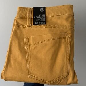 Express Jean Legging Stella Mustard NWT